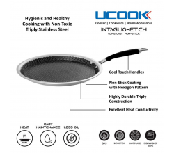 UCOOK non stick Triply Induction Compatible Tawa (280 mm)