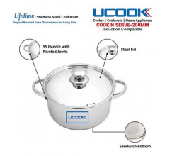 Ucook Lifetime Cook & Serve cooking dish with lid - 200MM/3MM
