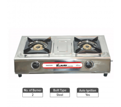Diamond L.P.G Gas stove commander | 2 Burner | Stainless steel | Non-auto-ignition