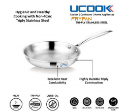 UCOOK Tri Ply Fry Pan in Stainless steel  - 200 mm