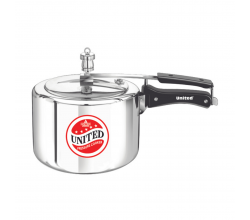 United Regular Aluminum Inner lid Pressure Cooker| Wide Body Base-1.5 L | Non Induction| | 3 years warranty | Order Today!