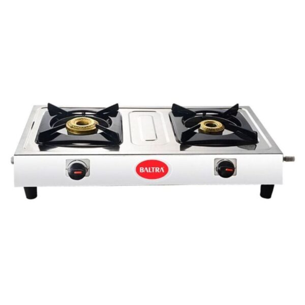 Baltra Bright 2 Burner Gas Stove BGS 138 Baltra Gas Stove | Perfect for Small Kitchens | High-Efficiency Gas Stove | 2 Burner Cooktop | Bright BGS 138