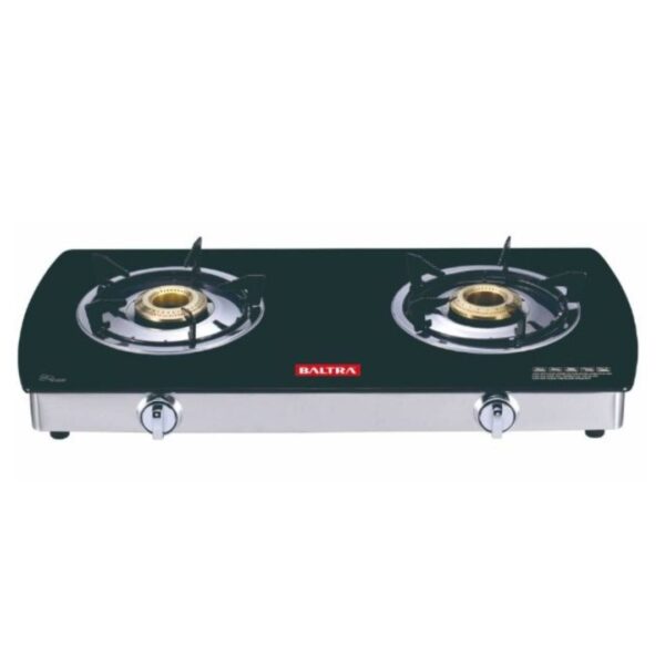 Baltra Premium+ 2 Burner Gas Stove BGS 177 Baltra Gas Stove | The Perfect Choice for Both Cooking Enthusiasts and Everyday Chef | 2 Burner Glass Cooktop | Premimum+ BGS 177