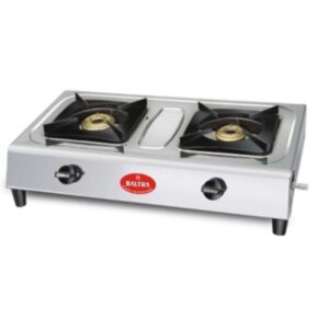 Baltra Gas Stove | User-Friendly Knob Controls for Easy Flame Adjustment | Stainless Steel Body Gas Stove | 2 Burner Cooktop | Ruby BGS 101