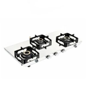 Baltra Gas Stove | Mirror Finish Stainless Steel | 3 Burner Gas Stove Auto Ignition | Premium Brass Burners | Nuvira BGS 211 | 24 Months Warranty